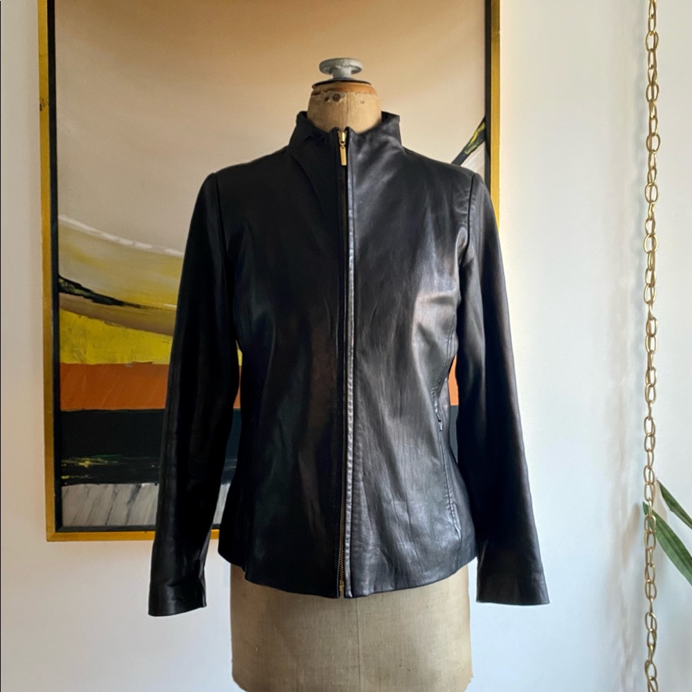VTG Stone Mountain Mod Moto Leather Jacket